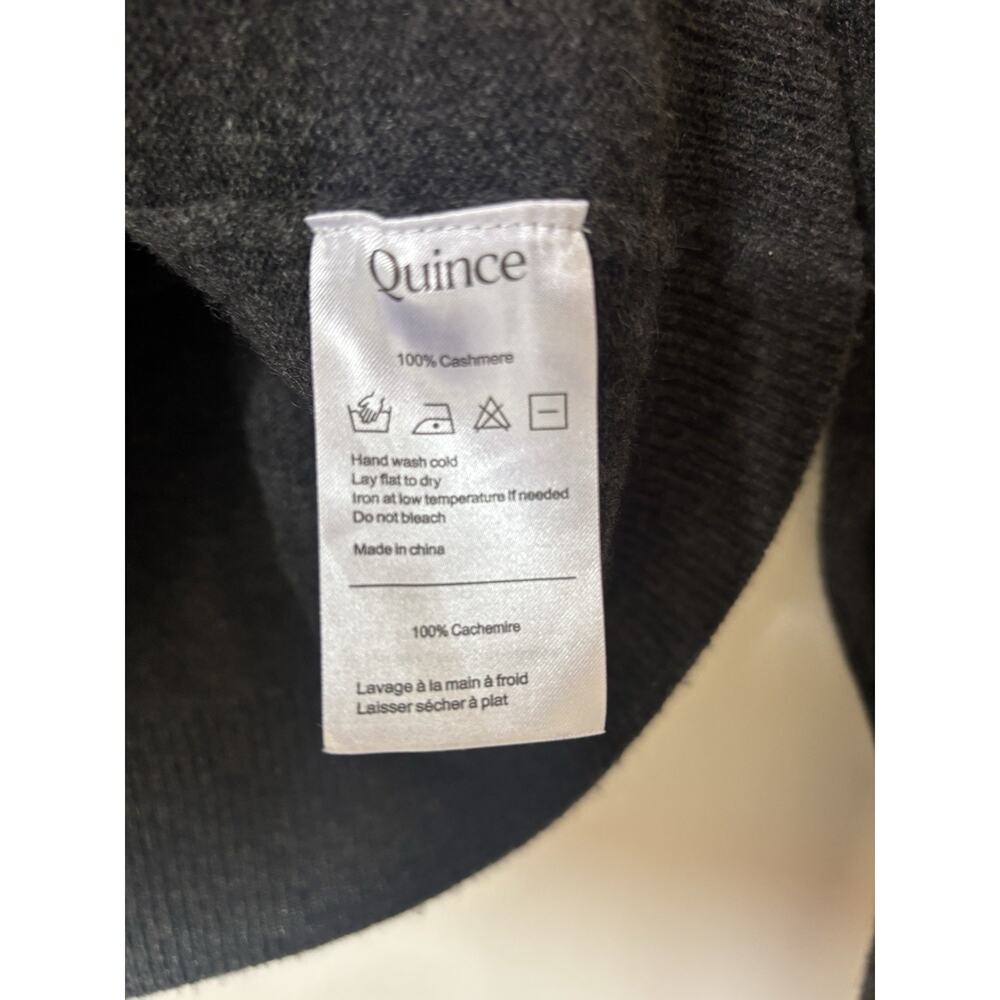 Quince Cashmere Sweater Small Boatneck Heather Charcoal Soft Womens - Picture 3 of 8